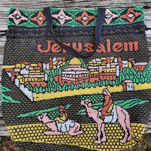 Vintage Handbags - Hand beaded Jerusalem bag